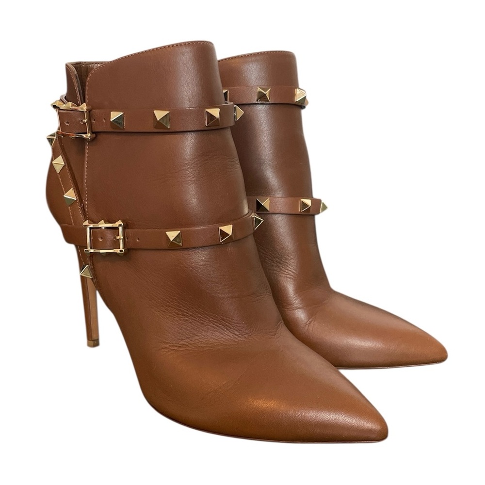 VALENTINO Garavani Rockstud Stiletto Heeled Ankle Boots Booties \\ 37 - Picture 2 of 15